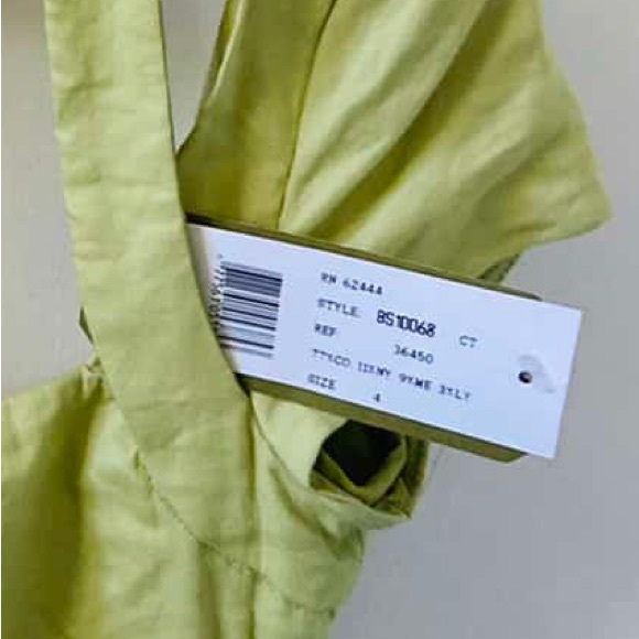 NWT 2000’s Nicole Miller Artelier pastel green figure flattering dress - Picture 8 of 8